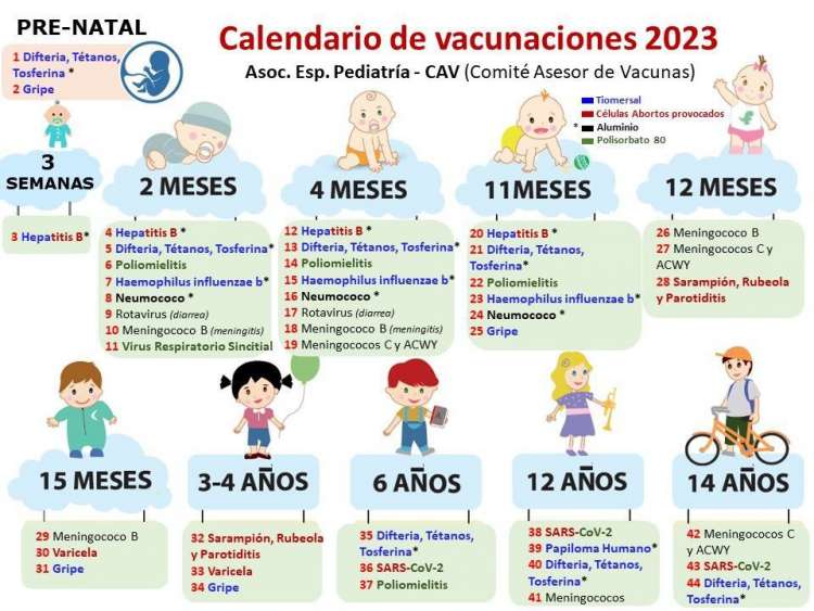 Calendario de vacunaciones 2023. Gran burrada.